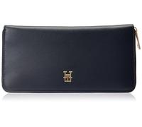 Tommy Hilfiger Women Th Icon LRG Za AW0AW17744 Zip Around Wallet, Blue (Space Blue), One Size