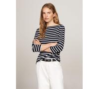 Tommy Hilfiger Women's Cody Slim Boat Neck Long-Sleeve T-Shirt Breton Dsrt Sky Ciel désertique breton 12 (M) Female