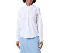Tommy Hilfiger Women's ESS Poplin Regular Shirt L/S Shirt, Th Optic White, 38