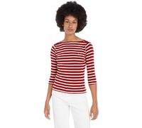 Tommy Hilfiger Women's New Cody Slim Boat-NK 3/4SLV WW0WW40589 S/S Knit Tops, Red (Breton STP/Dark Magma/Ecru), 3XL