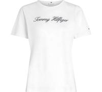 Tommy Hilfiger Women's NOS Script Regular C-NK SS WW0WW43459 S/S T-Shirt, White (Nos Ecru), XS