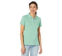 Tommy Hilfiger Women's Solid Polo Tee T-Shirt, Menthe Claire, S Femme