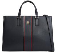 Tommy Hilfiger Women's Th Daily Satchel Corp AW0AW18644 Cartable, bleu (Space Blue), taille unique