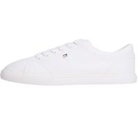 Tommy Hilfiger Women's Th Low Profile Vulc Canvas FW0FW09102 Low Top, White (White), 3.5