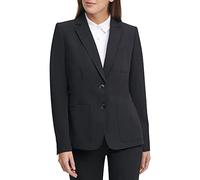 Tommy Hilfiger Women's Work Jacket One Button Blazer Jackets, Black, 12