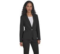 Tommy Hilfiger Women's Work Jacket One Button Blazer Jackets, Black, 8