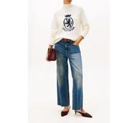Tommy Hilfiger Wool Blend Graphic Sweater Ivory Petal Taille: M | Pulls Outlet | Femme | Blanche