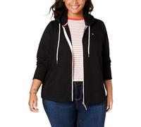 Tommy Hilfiger Zip-up Hoodie - Classic Sweatshirt for Women with Drawstrings and Hood Capuche, Noir, X-Large (Lot de 5) Femme