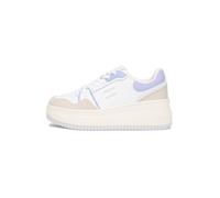 Tommy Jeans Femme Tjw Retro Basket Flatform En0En02916 Bas, Beige (Gulf Sand/Periwinkle Dust), 39 EU