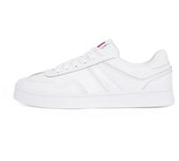 Tommy Jeans Baskets Basses Femme Greenwich Leather Élégantes, Blanc (White), 40