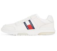 Tommy Jeans Baskets Basses Homme Brooklyn Essential en Cuir, Blanc (Ecru), 40
