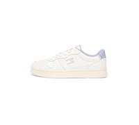 Tommy Jeans Femme The Greenwich Leather En0En03006 Bas, White (Ivory/Periwinkle Dust), 39 EU