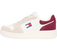 Tommy Jeans Baskets basses 'TJW RETRO BASKET SNEAKER' beige / écru / bleu marine / bordeaux, Taille 38