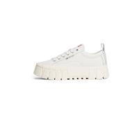 Tommy Jeans Femme Tjw Vulc Flatform Leather En0En03008 Bas, White (Ecru), 38 EU