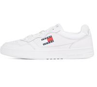 Tommy Jeans Baskets Cuvette Homme Essential en Cuir, Blanc (White), 42