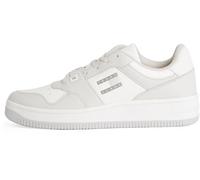 Tommy Jeans Retro Leather Basket Trainers Blanc/Gris Clair 10 (44) Male