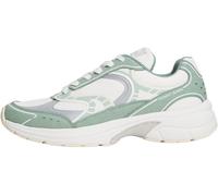 Tommy Jeans Baskets de Running Damen Archive '25 Semelle Épaisse, Multicolore (Ecru/Dusty Fern), 36