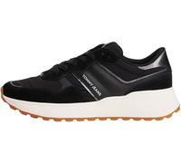 Tommy Jeans Baskets de Running Femme Cleated en Cuir, Noir (Black), 42