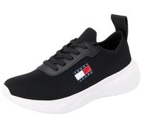 Tommy Jeans Baskets de Running Femme Knit Runner Chaussures, Noir (Black), 39