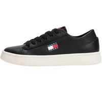 Tommy Jeans Baskets Femme Lightweight en Cuir, Noir (Black), 37