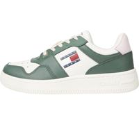 Tommy Jeans Baskets RETRO LEATHR SEASONAL Femme Cuir & Textile Vert Taille : 36