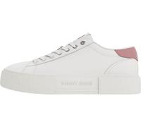 Tommy Jeans Baskets Semelle Compensée Femme en Cuir, Blanc (Ivory), 36