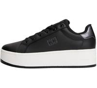 Tommy Jeans Baskets Semelle Compensée Femme Pearlized Compensées, Noir (Black), 39