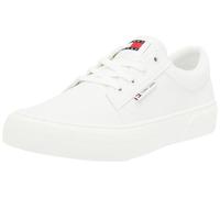 Tommy Jeans Baskets Vulcanisées Homme Skater Derby Chaussures, Blanc (Ecru), 44