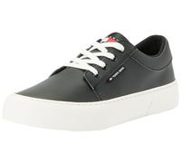 Tommy Jeans Baskets Vulcanisées Homme Skater Derby Chaussures, Noir (Black), 42
