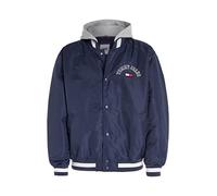 Tommy Jeans Blouson TJM Graphic Satin Bomber Veste pour homme, Marine, L