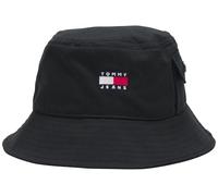 Tommy Jeans Bob Homme Heritage Bucket Hat avec Logo, Noir (Black), Taille Unique