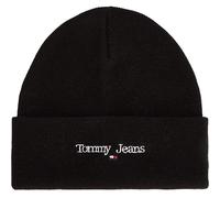 Tommy Jeans Bonnet Homme Sport Beanie avec Logo, Noir (Black), Taille Unique