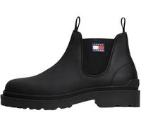 Tommy Jeans Bottes Low Boot Homme Chelsea en Cuir, Noir (Black), 44