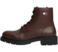Tommy Jeans Bottes Mid Boot Femme Lace Up Cuir, Marron (Dark Mocha), 39