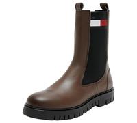 Tommy Jeans Bottines Chelsea Femme en Cuir, Marron (Velvet Brown), 38