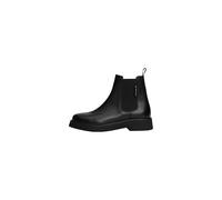 Tommy Jeans Bottines Chelsea Femme Flat Boot en Cuir, Noir (Black), 37