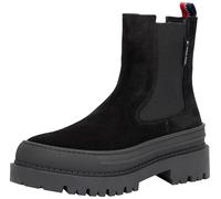 Tommy Jeans Bottines Chelsea Femme Foxing Suede en Daim, Noir (Black), 36