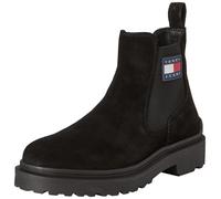 Tommy Jeans Bottines Chelsea Homme Suede avec Logo, Noir (Black), 46