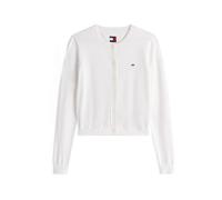 Tommy Jeans Cardigan Femme Essential Crew Neck avec Patte à Boutons, Blanc (Ecru), XL