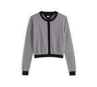 Tommy Jeans Cardigan 'Essential' noir / blanc, Taille XXS