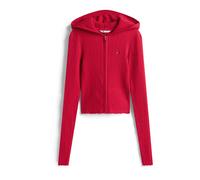 Tommy Jeans Pull avec Fermeture Éclair Femme Essential avec Capuche, Rouge (Ruby Rhubarb), XL