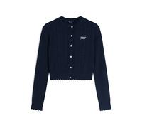 Tommy Jeans Cardigan 'Slim Pointelle Flag' bleu foncé, Taille L
