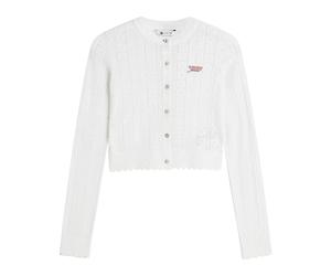 Tommy Jeans - Cardigans - Femme - Pulls - Blanc - Taille: 40 FR