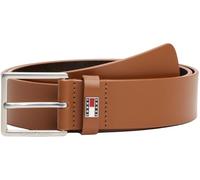 Tommy Jeans Ceinture fixe TJM Flag Leather 4.0 AM0AM13416 pour homme, marron (cognac), 85, Marron (Cognac), 85