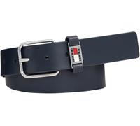 Tommy Jeans Ceinture Homme Scanton 3.5 Cuir, Bleu (Dark Night Navy), 85 cm