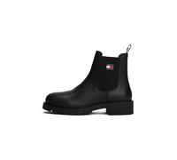 Tommy Jeans Bottines Chelsea Femme en Cuir, Noir (Black), 41