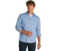 Tommy Jeans Chemise en Denim Homme Regular Fit avec Patte de Boutonnage, Bleu (Denim Light), L