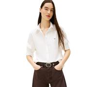 Tommy Jeans Chemise Femme Oxford Regular Fit, Blanc (Ecru), S