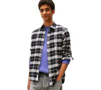 Tommy Jeans Chemise Homme Flannel Check Regular Fit, Multicolore (Black/Big Check), S