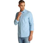 Tommy Jeans Chemise Homme Poplin Check Manches Longues, Multicolore (Sugarplum Blue), M